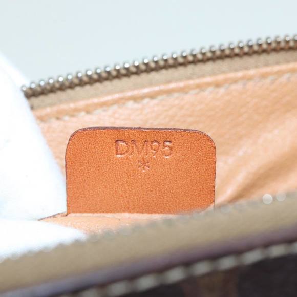 CELINE Macadam Canvas Hand Bag PVC Leather Brown Gold Auth 87042 - Picture 12 of 16